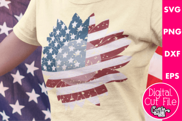 4th of July Sunflower Graphics for Crafts